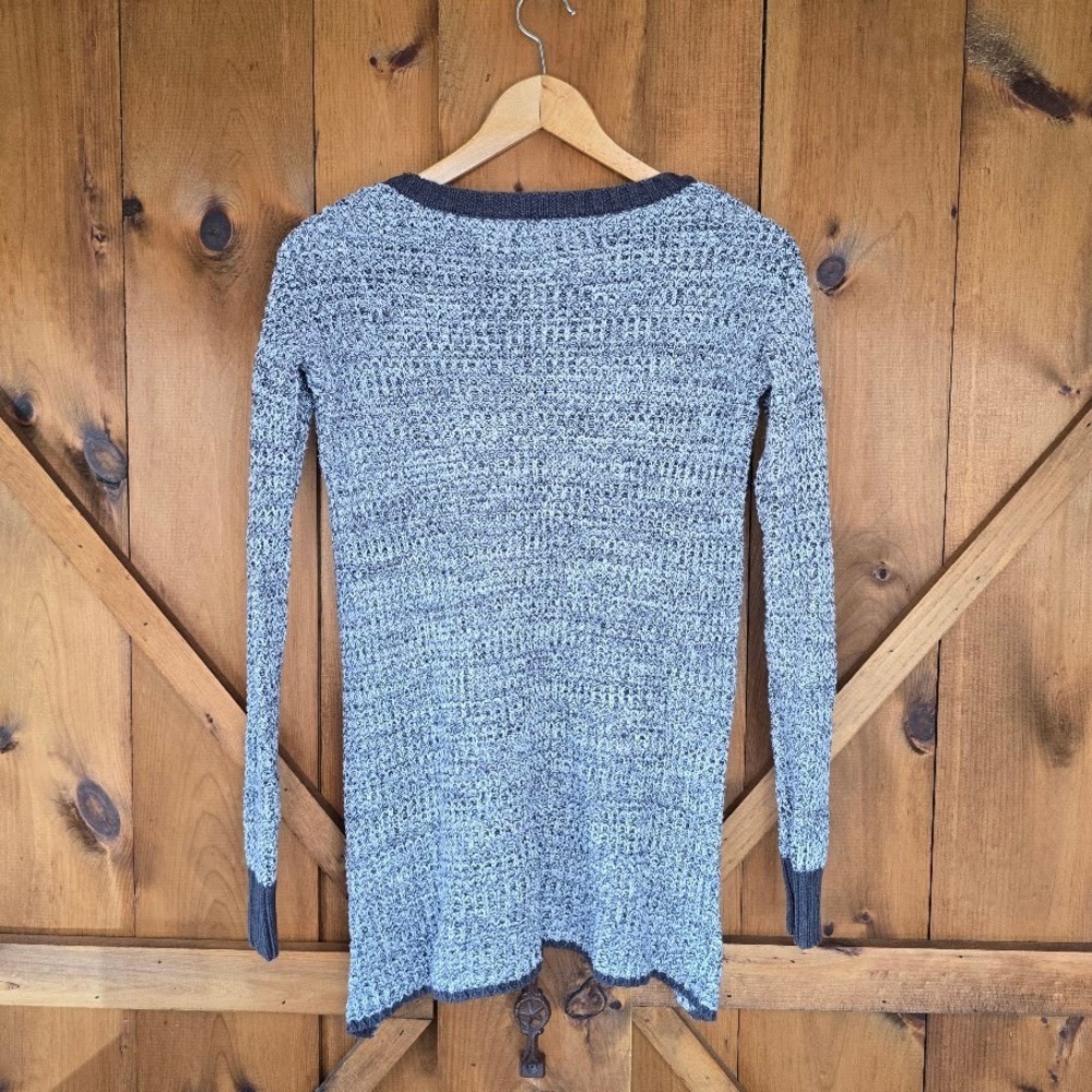 Ruby Moon Gray Marl Tunic Sweater Zip Detail Sharkbite Edge Women S Casual Boho - Picture 6 of 16